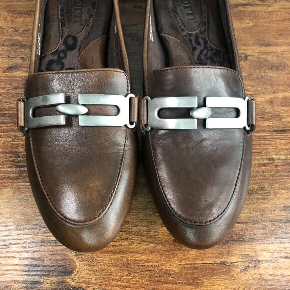 Born Shoes Women's Size 6 M/W Brown Horsebit Leather‎ Loafers Slip On Shoes - Picture 2 of 11